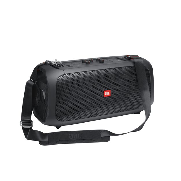JBL PartyBox On-The-Go - Black - Portable party speaker with built-in lights and wireless mic - Detailshot 7